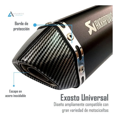Silenciador Exosto Moto Universal Pi-ao-0087 - Imagen 4