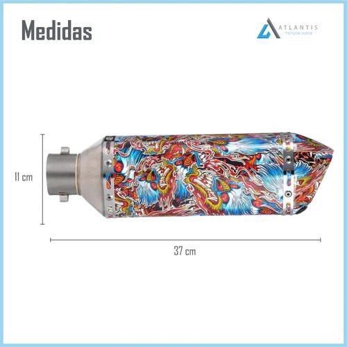 Silenciador Exosto Universal Moto Pi-034024 38-51 - Imagen 6