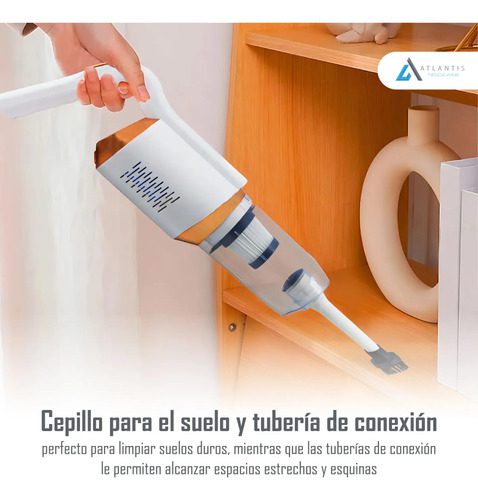 Aspiradora Vertical Inalámbrica 120w 600ml Recargable Blanca Blanco 8.4 - Imagen 7