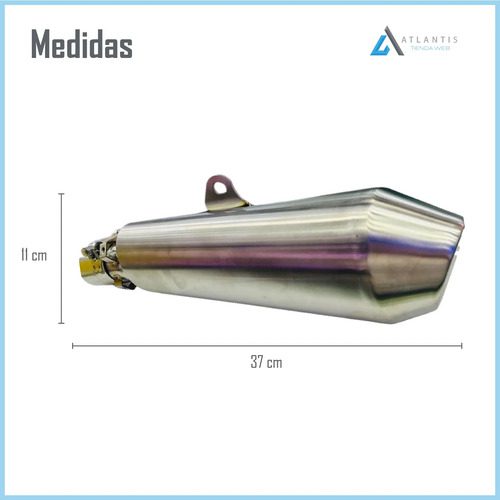 Silenciador Exosto Moto Universal Pi-034019n Acero - Imagen 5