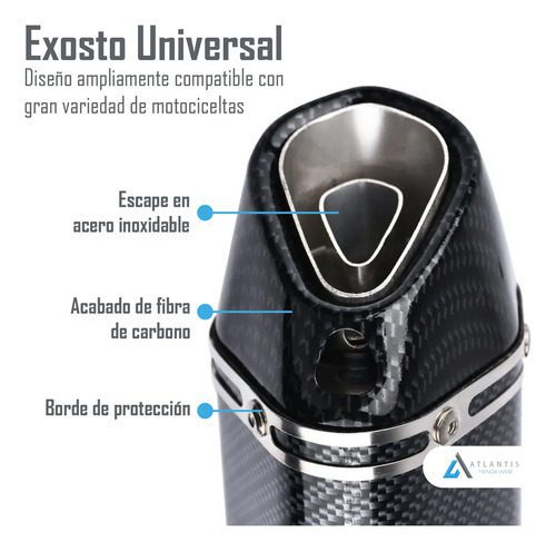 Escape Silenciador Deportivo Universal Moto Pi-hwj-300 51mm - Imagen 6