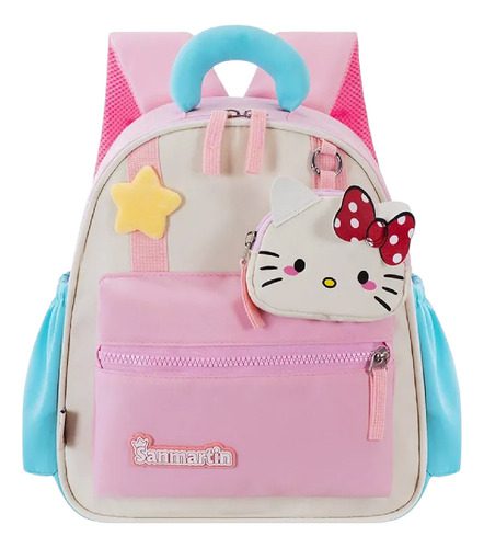 Morral Escolar Infantil Hello Kitty Mochila Liviana 30cm Ros Rosa Hello Kity