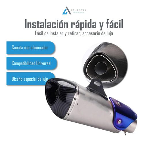 Silenciador Exosto Moto Universal Pi-034019n - Imagen 5