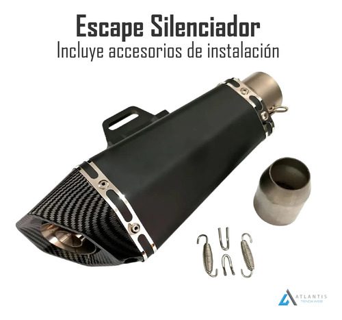 Escape Silenciador Deportivo Universal Moto Pi-034011b/1ne - Imagen 3