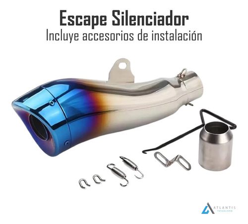 Exosto Moto Estilo Leovince Tornasol Universal De Lujo - Imagen 5